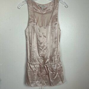 Banana Republic Heritage 100% Silk Tie Waist Racer Bank Loose Fit Camisole Top